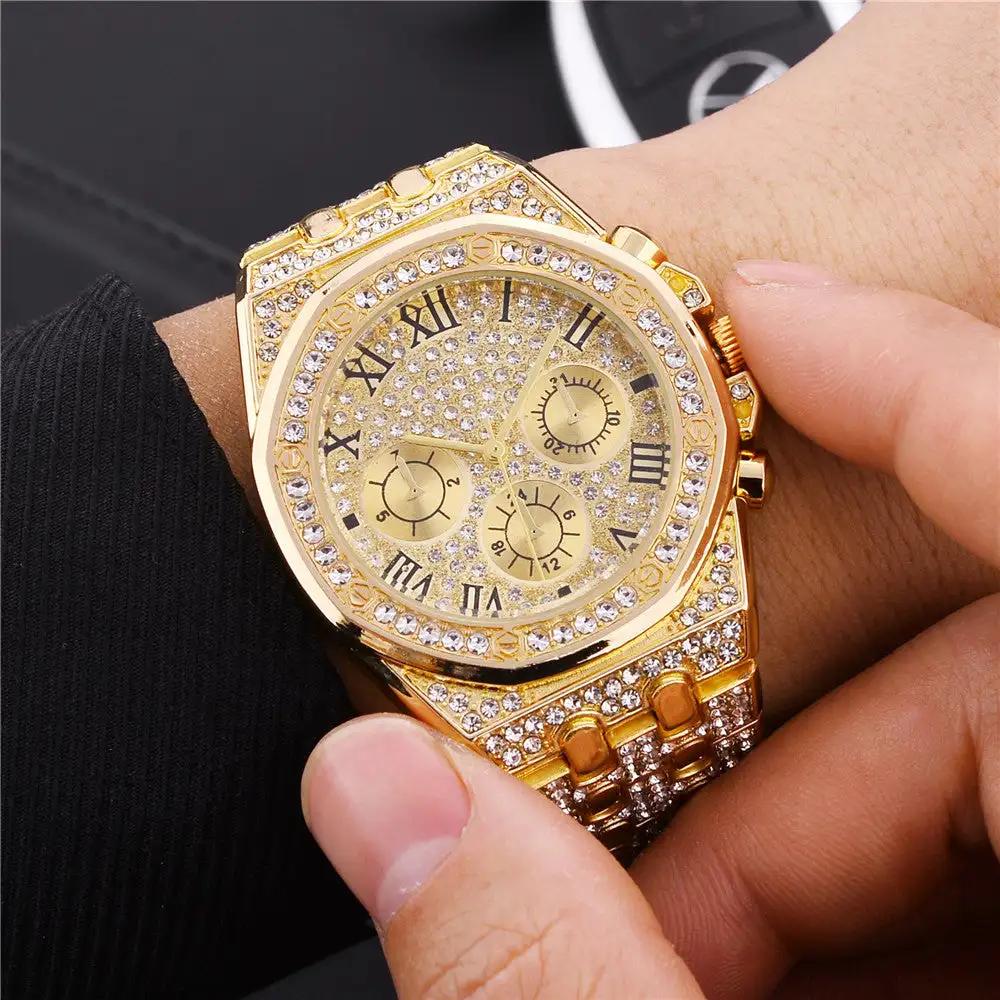 Luxury Iced Diamond Quartz Watch